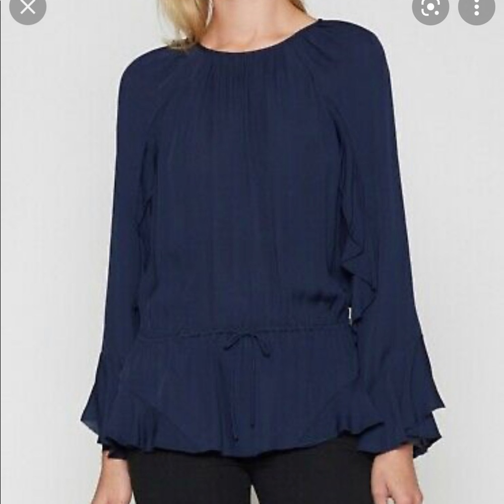 Joie Silk Ruffle Blouse